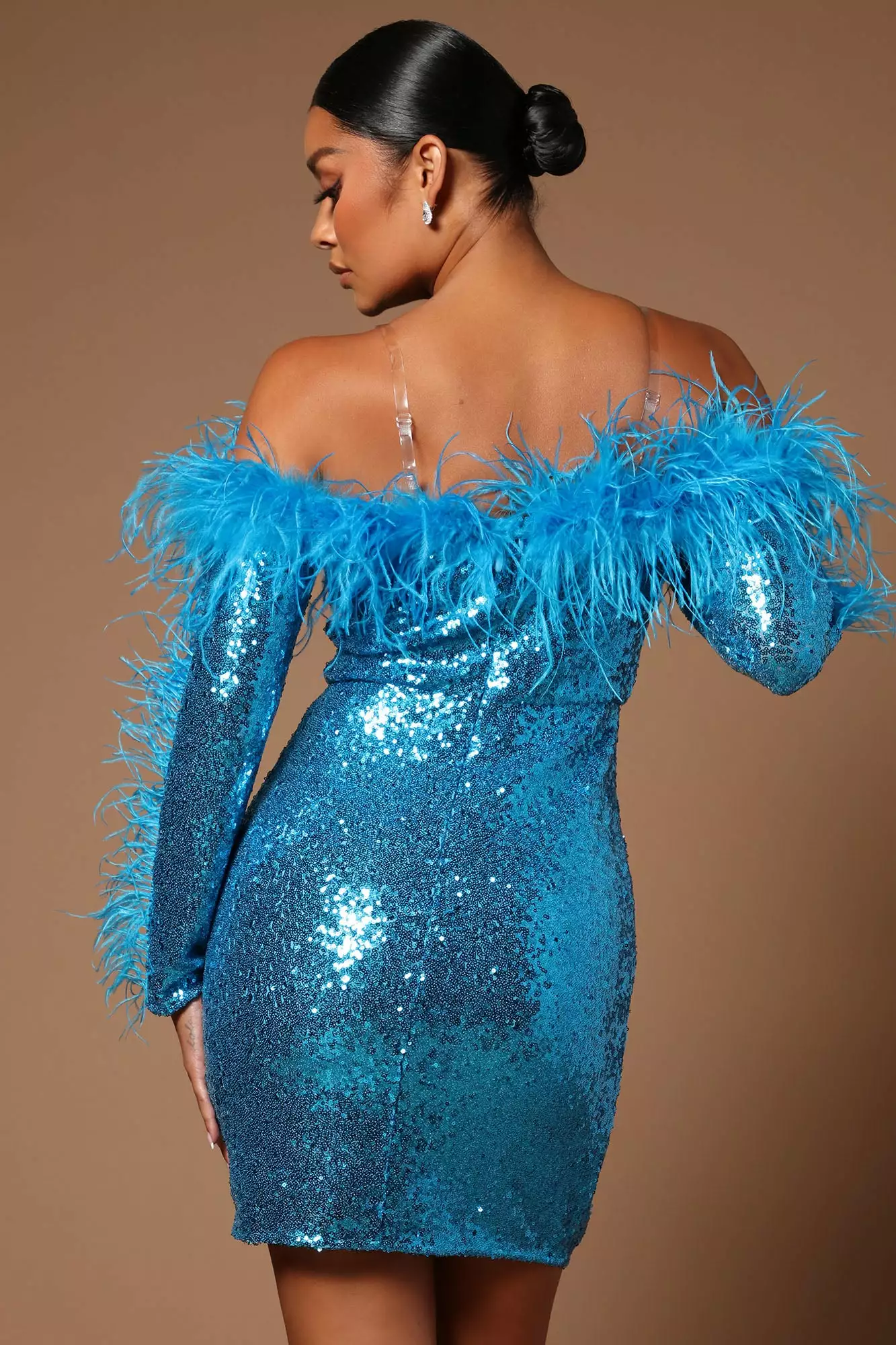 Fashion Nova Mirabel Sequin Midi Dress - Turquoise 6 Fashion Nova Mirabel Sequin Midi Dress - Turquoise - Image 4