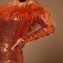 Fashion Nova Mirabel Sequin Midi Dress - Rust -Fashion Nova Dresses Shop 07 07 22Studio5 CE KP 15 45 10 56 FN2217 Rust 4149 SG