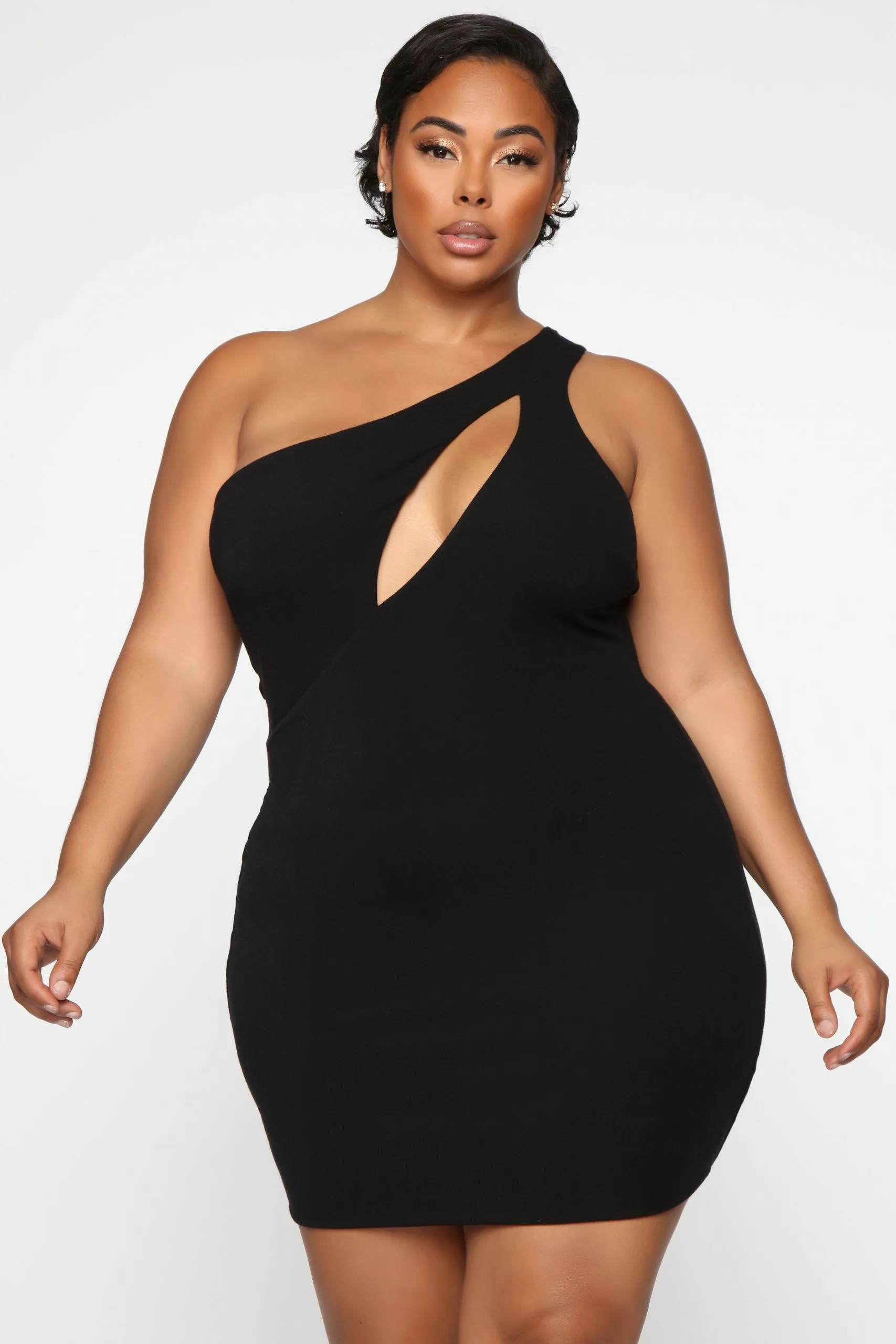 Fashion Nova Cut Me In One Shoulder Mini Dress - Black 14 Fashion Nova Cut Me In One Shoulder Mini Dress - Black - Image 12