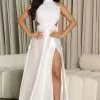 Fashion Nova Simple Elegance Satin Maxi Gown - White -Fashion Nova Dresses Shop 07 12 22Studio6 DN RL 14 26 58 53 FN256 White 4901 PB