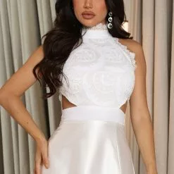 Fashion Nova Simple Elegance Satin Maxi Gown - White -Fashion Nova Dresses Shop 07 12 22Studio6 DN RL 14 27 00 53 FN256 White 4903 PB