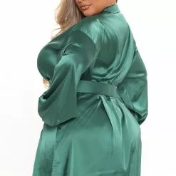 Fashion Nova Tatianal Satin Shirt Dress - Emerald -Fashion Nova Dresses Shop 07 13 21Studio3 MS 13 57 47 60 SID1072 Emerald 3739 PLUS KL