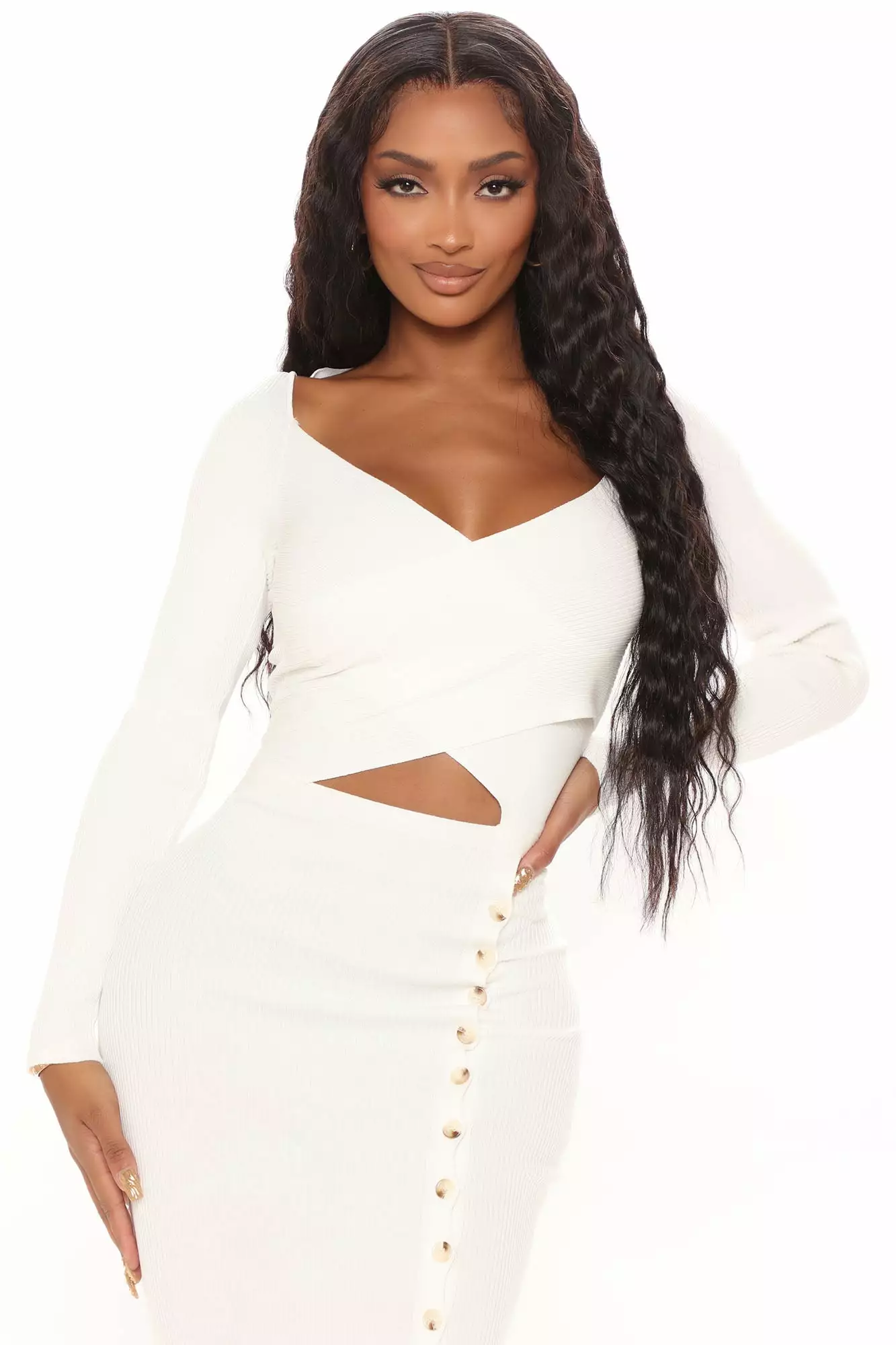 Fashion Nova Love Struck Sweater Midi Dress - White 4 Fashion Nova Love Struck Sweater Midi Dress - White - Image 2