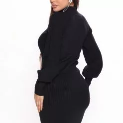 Fashion Nova Laylani Sweater Mini Dress - Black -Fashion Nova Dresses Shop 07 15 22Studio2 MS 15 31 40 47 SW665GDFN Black 2078 EH