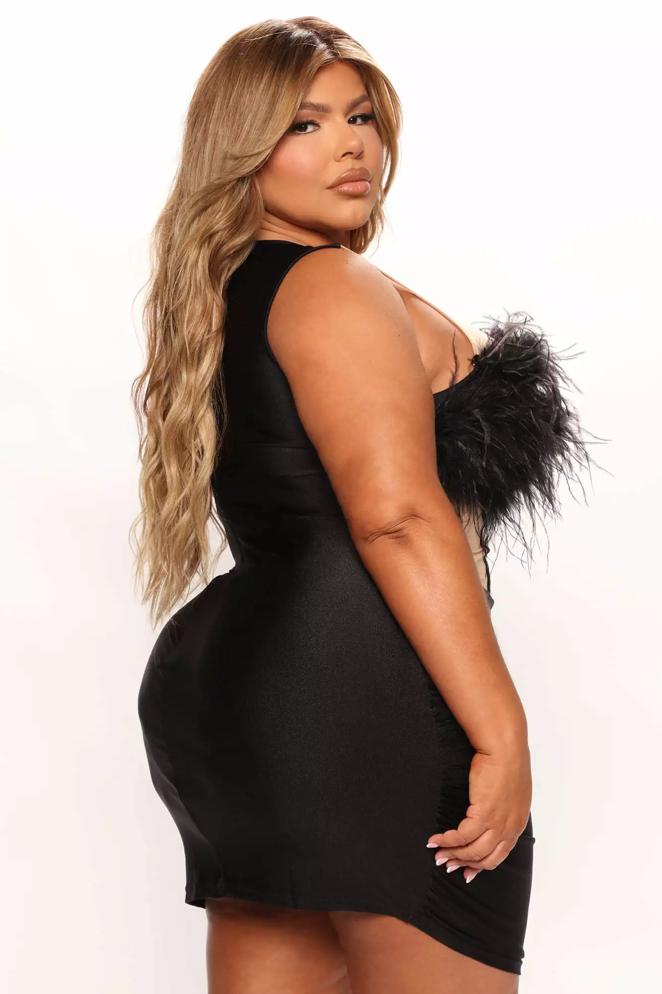 Fashion Nova Let's Party Feather Mini Dress - Black 9 Fashion Nova Let's Party Feather Mini Dress - Black - Image 7