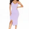 Fashion Nova At My Best Midi Dress - Lavender