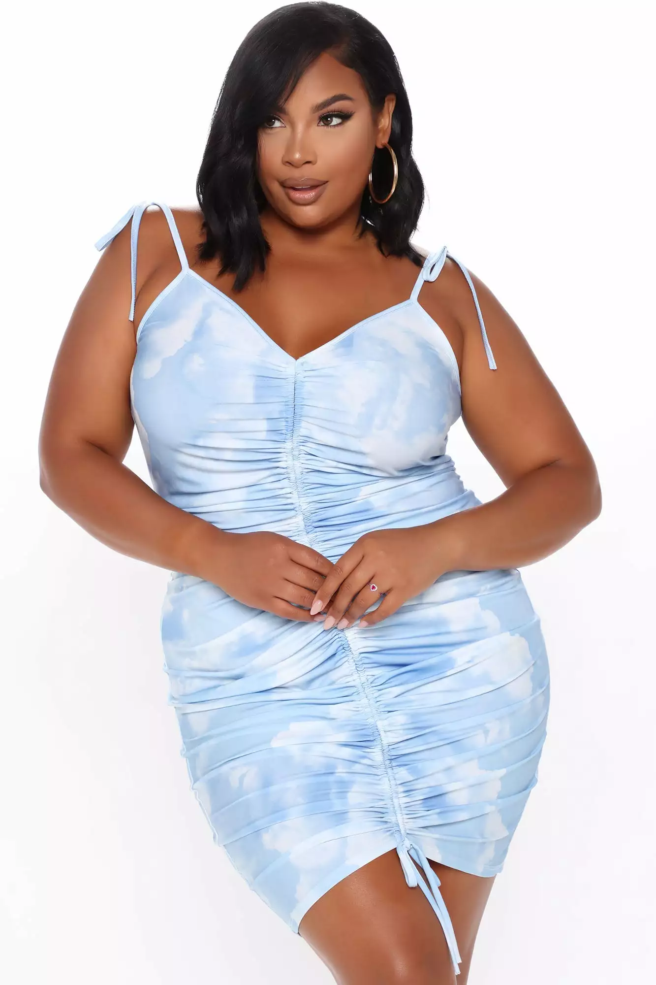 Fashion Nova Day Dreaming Ruched Mini Dress - Blue 9 Fashion Nova Day Dreaming Ruched Mini Dress - Blue - Image 7