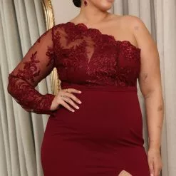 Fashion Nova Bonita Lace Maxi Dress - Burgundy -Fashion Nova Dresses Shop 07 18 22Studio6 RT KJ 11 30 09 20 MF2397 Burgundy 8135 PLUS JB