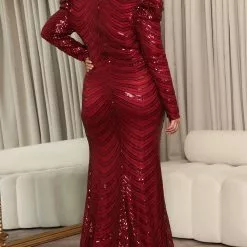 Fashion Nova Elegant As Always Sequin Maxi Dress - Burgundy -Fashion Nova Dresses Shop 07 18 22Studio6 RT KJ 11 34 21 21 9272FN Burgundy 8144 PLUS SG