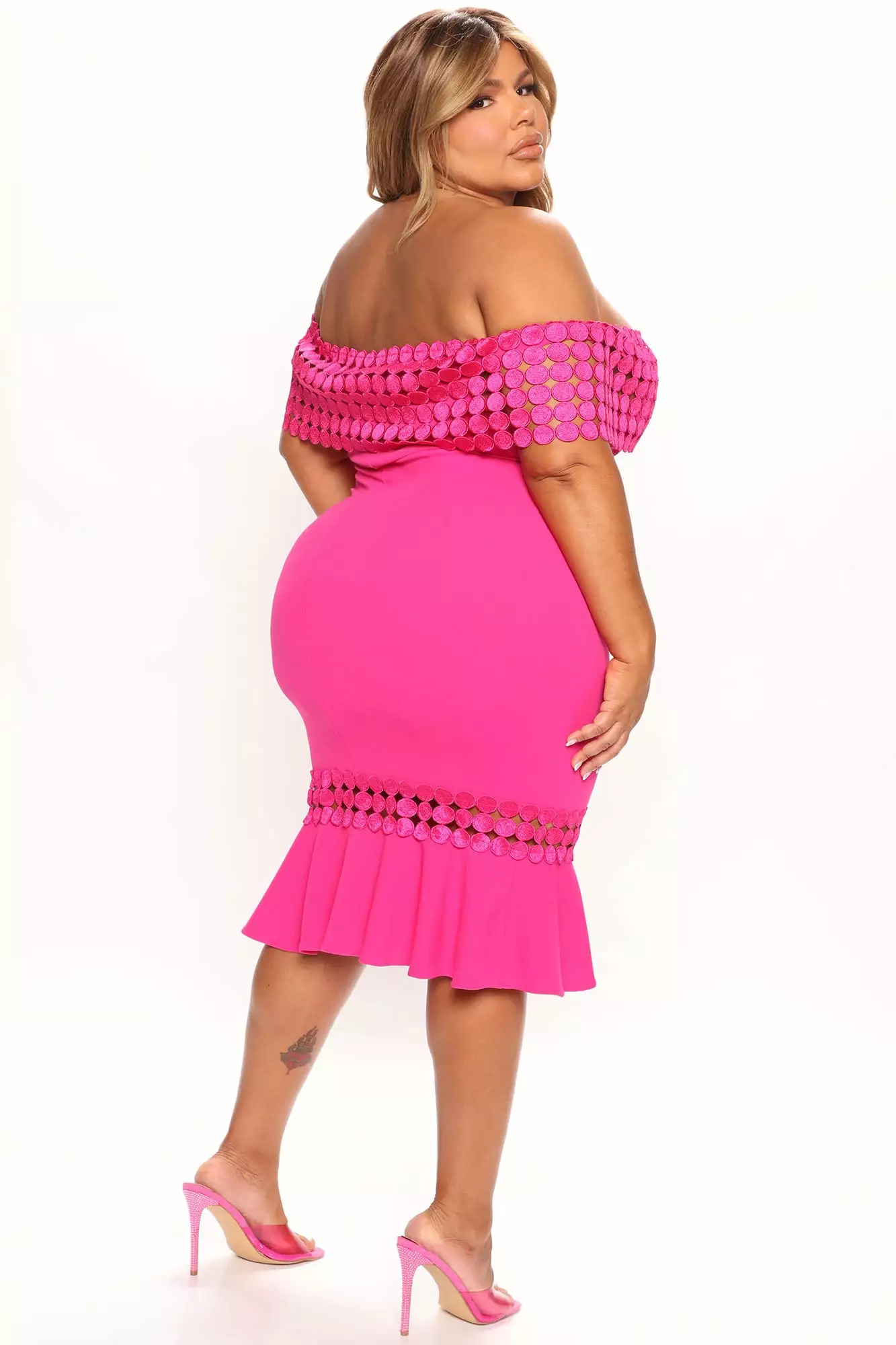 Fashion Nova Judith Midi Dress - Fuchsia - Image 6