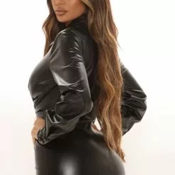 Fashion Nova I Feel Chic Faux Leather Shirt Dress - Black -Fashion Nova Dresses Shop 07 20 21Studio2 SN TB 12 00 29 55 VD7566 Black 0023 JK