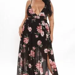 Fashion Nova Lanai Maxi Dress - Black Floral -Fashion Nova Dresses Shop 07 20 21Studio3 RM SA 11 28 58 17 MA8481 BlackCombo 1128 PLUS JK