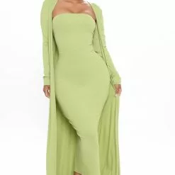 Fashion Nova Satisfied Ribbed Maxi Dress Set - Green -Fashion Nova Dresses Shop 07 21 20Studio1 JP DJ 11 47 39 2 ST30001TD Green 3616 JK