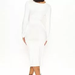 Fashion Nova Pierce My Heart Long Sleeve Midi Dress - White -Fashion Nova Dresses Shop 07 21 22Studio2 MS Rene 8 XS1515 White P 1273 SG