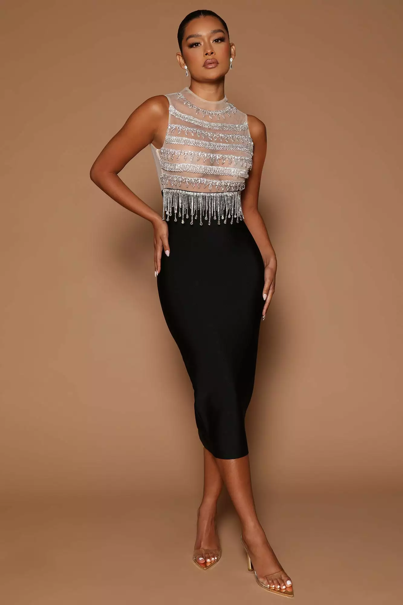 Fashion Nova Lily Embellished Mini Dress - Black 3 Fashion Nova Lily Embellished Mini Dress - Black