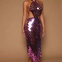 Fashion Nova Lorielle Mirror Midi Dress - Purple