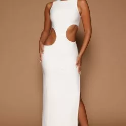 Fashion Nova Calista Bandage Maxi Dress - White