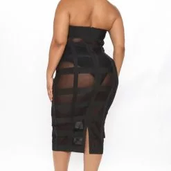 Fashion Nova Hot Night Out Bandage Midi Dress - Black -Fashion Nova Dresses Shop 07 26 21Studio3 JP TB 10 58 16 26 BD123 Black 4575 PLUS JK