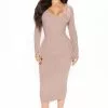 Fashion Nova Abbie Sweater Midi Dress - Mocha -Fashion Nova Dresses Shop 07 27 22Studio2 ME RL 14 53 35 42 ELD2535FN Mocha 0146 PB