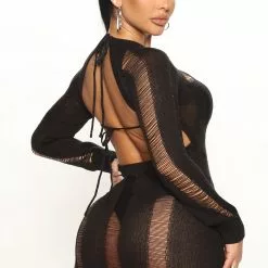 Fashion Nova On Trend Distressed Mini Dress - Black -Fashion Nova Dresses Shop 07 27 22Studio4 RT DJ 15 59 11 10 SK0841 Black 25266 JB