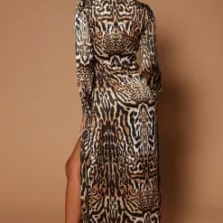 Fashion Nova Dionne Satin Maxi Dress - Brown/combo -Fashion Nova Dresses Shop 07 27 22Studio5 SN KP 14 39 40 32 B34970 Browncombo PR 9931 SG