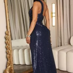 Fashion Nova Full Shine Sequin Maxi Dress - Navy -Fashion Nova Dresses Shop 07 28 22Studio7 ME AC 10 03 23 2 VD7810 Navy 0006 KS