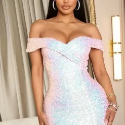 Fashion Nova Dime Piece Sequin Maxi Dress - Pink -Fashion Nova Dresses Shop 07 28 22Studio7 ME AC 14 00 42 34 9111AP9 Pink 0158 JB