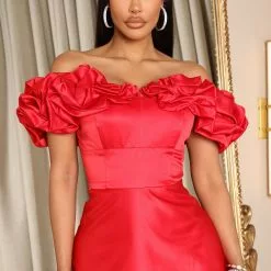 Fashion Nova Giving Ultimatums Satin Maxi Dress - Red -Fashion Nova Dresses Shop 07 28 22Studio7 ME AC 14 13 22 37 MM2480 Red 0181 JB