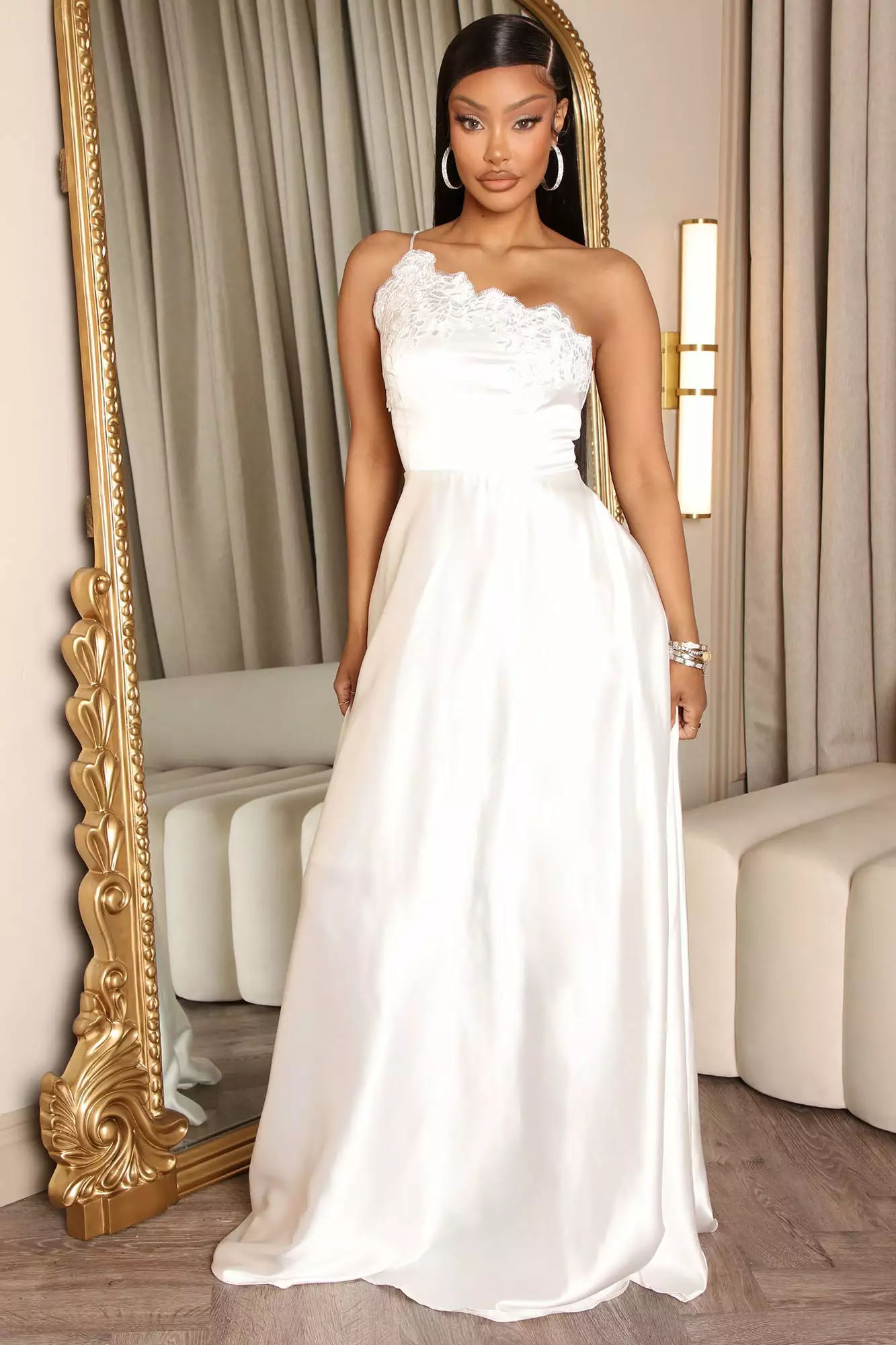 Fashion Nova Blair Satin Maxi Dress - Ivory 3 Fashion Nova Blair Satin Maxi Dress - Ivory