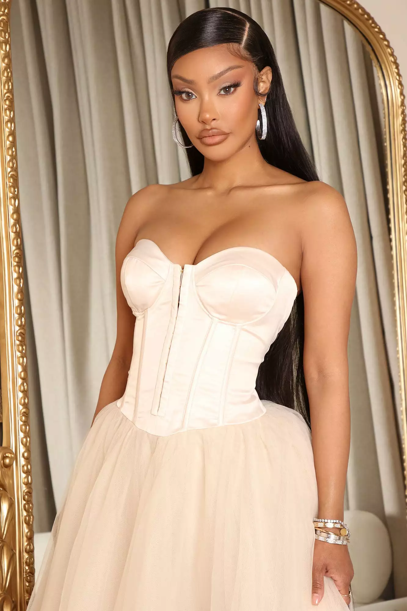 Fashion Nova Irena Tulle Maxi Dress - Nude 4 Fashion Nova Irena Tulle Maxi Dress - Nude - Image 2