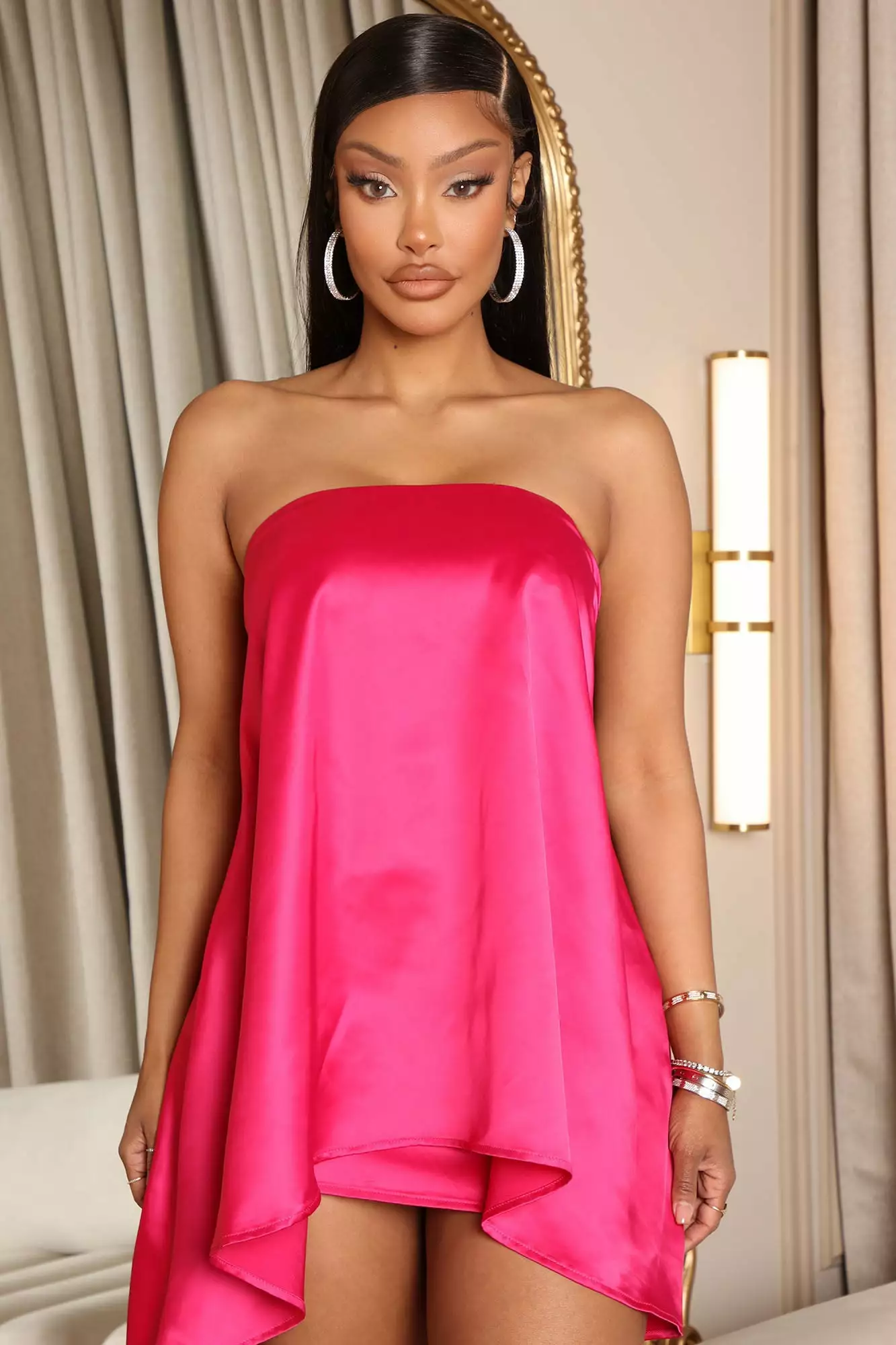 Fashion Nova High Expectations Satin Gown - Magenta 4 Fashion Nova High Expectations Satin Gown - Magenta - Image 2