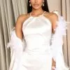 Fashion Nova Flashing Cameras Satin Feather Gown Set - White -Fashion Nova Dresses Shop 07 28 22Studio7 ME AC 15 40 22 61 TD8284CPD White 0343 EH