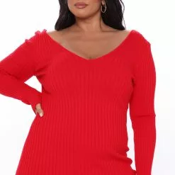 Fashion Nova Kallan Knit Dress - Red -Fashion Nova Dresses Shop 07 29 20Studio1 JP SD 13 57 37 60 21449 Red 3651 PLUS JK