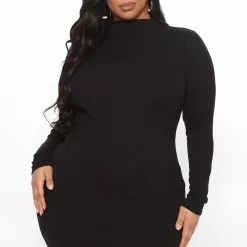 Fashion Nova Happy Hour Feels Midi Dress - Black -Fashion Nova Dresses Shop 07 29 21Studio3 JP MJ 14 08 27 52 RD41168L Black 6445 PLUS MH