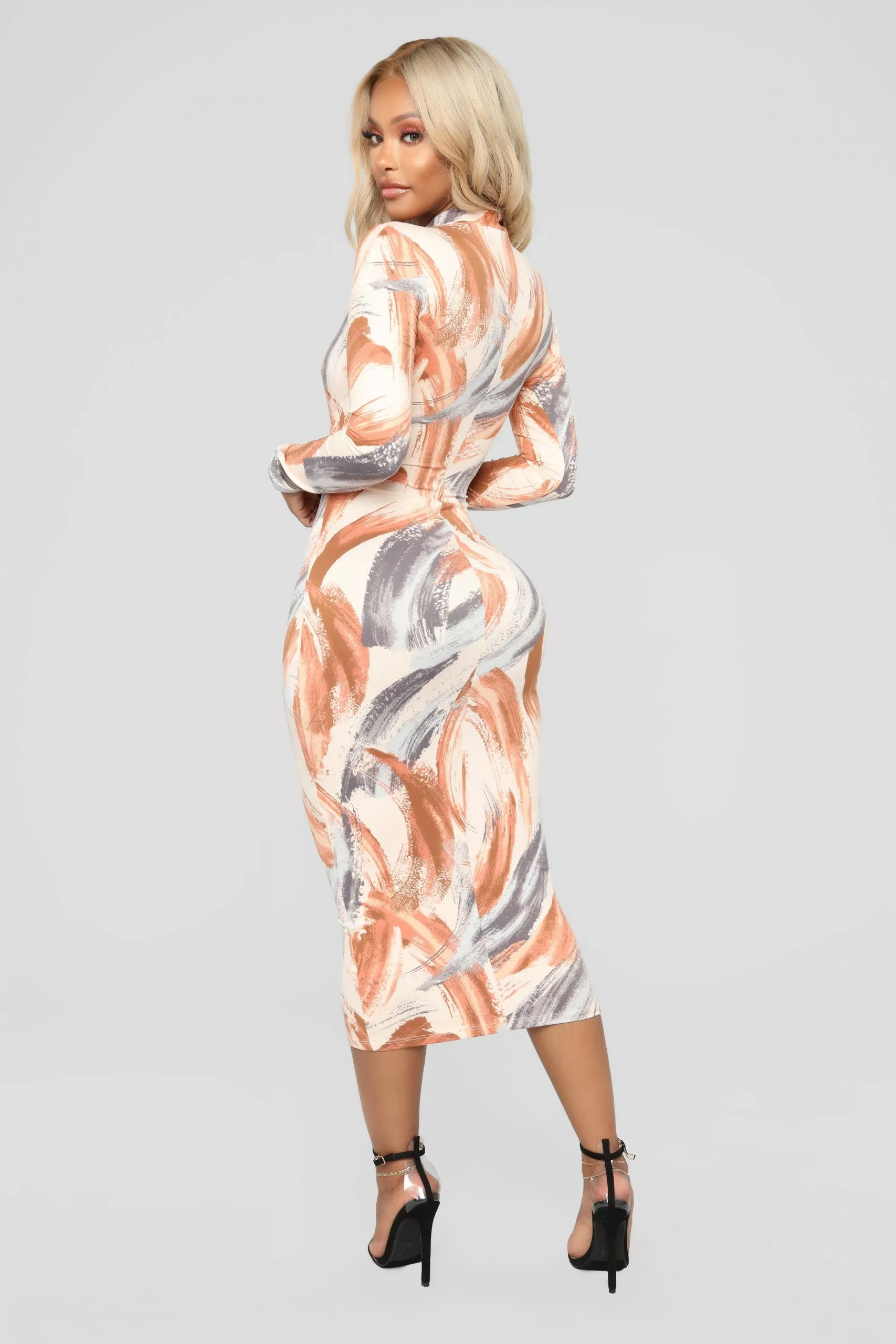 Fashion Nova Work Of Art Midi Dress - Nude 7 Fashion Nova Work Of Art Midi Dress - Nude - Image 5