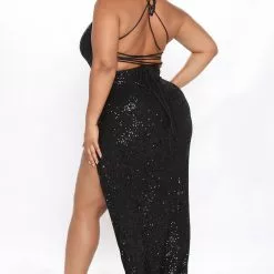 Fashion Nova Jaw Dropping Sequin Maxi Dress - Black -Fashion Nova Dresses Shop 07 30 21Studio3 RM MJL 13 17 07 28 DR1934FN Black 6976 PLUS MH