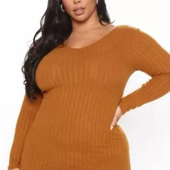 Fashion Nova For The Thrill Of It Midi Dress - Rust -Fashion Nova Dresses Shop 08 02 21Studio3 CE TB 10 05 46 10 RD33316L Rust 7415 PLUS WG