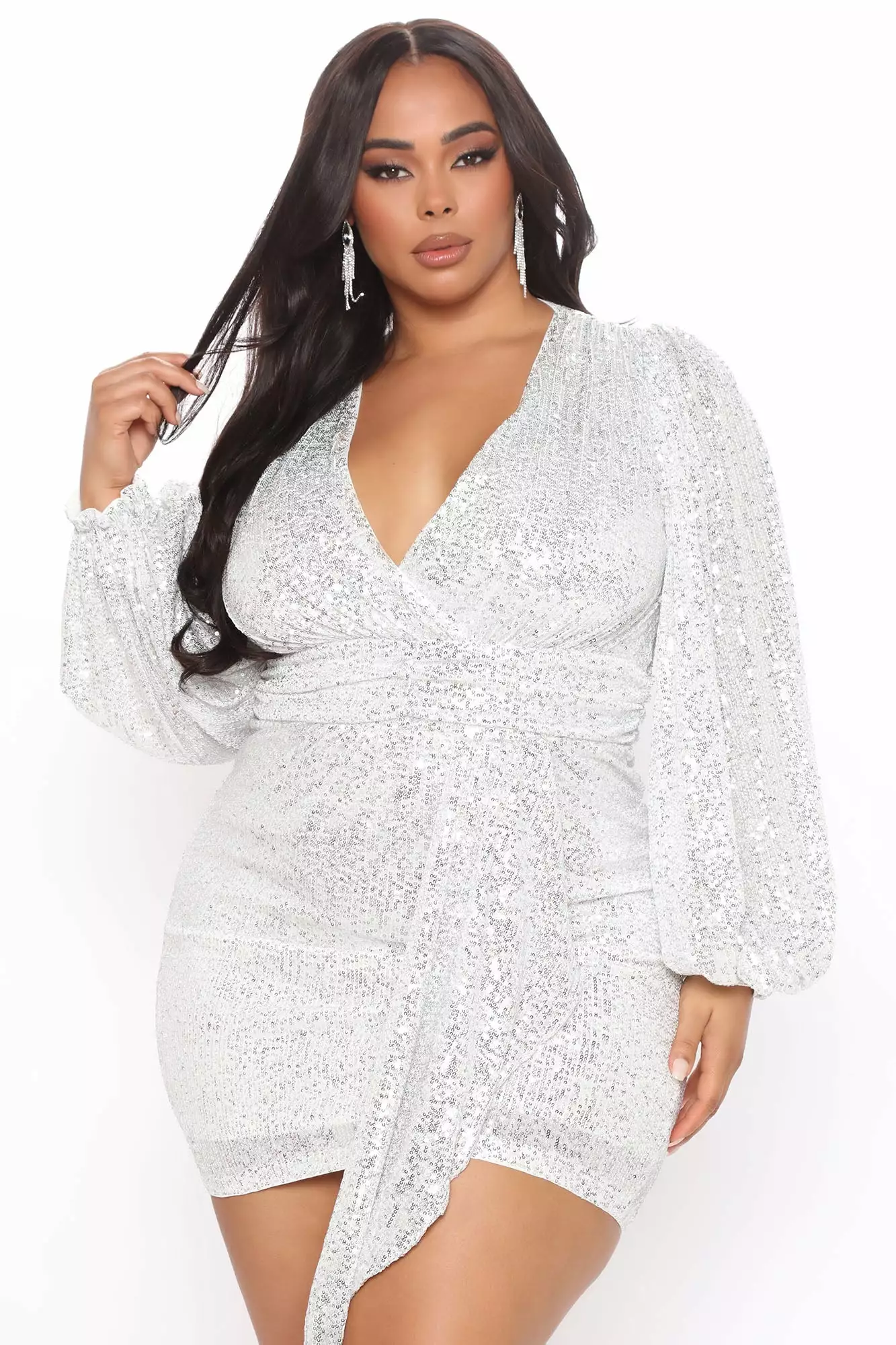 Fashion Nova Starla Sequin Mini Dress - White 7 Fashion Nova Starla Sequin Mini Dress - White - Image 5