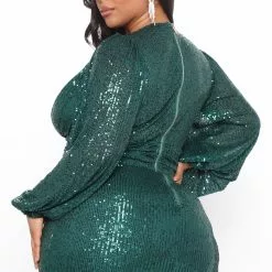 Fashion Nova Starla Sequin Mini Dress - Emerald -Fashion Nova Dresses Shop 08 02 21Studio3 CE TB 13 34 27 47 5254D Emerald 7756 PLUS WG