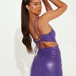 Fashion Nova It Girl Faux Leather Mini Dress - Purple -Fashion Nova Dresses Shop 08 02 22Studio1 CE MR 13 46 14 24 81129SK Purple 7141 EH