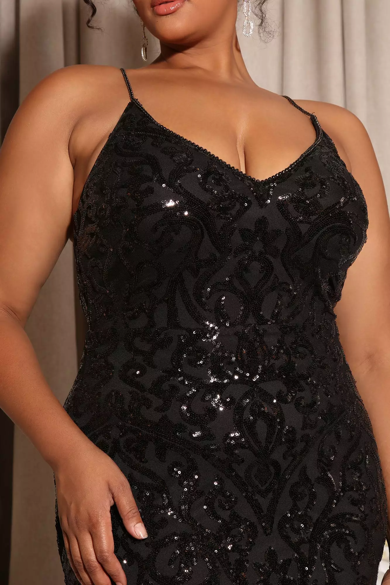 Fashion Nova Royal Sequin Maxi Dress - Black/combo 8 Fashion Nova Royal Sequin Maxi Dress - Black/combo - Image 6