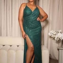 Fashion Nova Beautiful Scene Sequin Maxi Dress - Emerald -Fashion Nova Dresses Shop 08 02 22Studio5 SN DJ 14 32 41 23 1011P3 Emerald 0677 PLUS KS