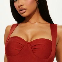 Fashion Nova Always Good Bandage Midi Dress - Rust -Fashion Nova Dresses Shop 08 03 22Studio1 ME KP 10 31 30 2 VD7856 Rust 0041 PB