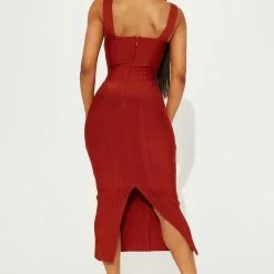 Fashion Nova Always Good Bandage Midi Dress - Rust -Fashion Nova Dresses Shop 08 03 22Studio1 ME KP 10 32 30 2 VD7856 Rust 0046 PB