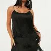 Fashion Nova Shake it Off Fringe Mini Dress - Black