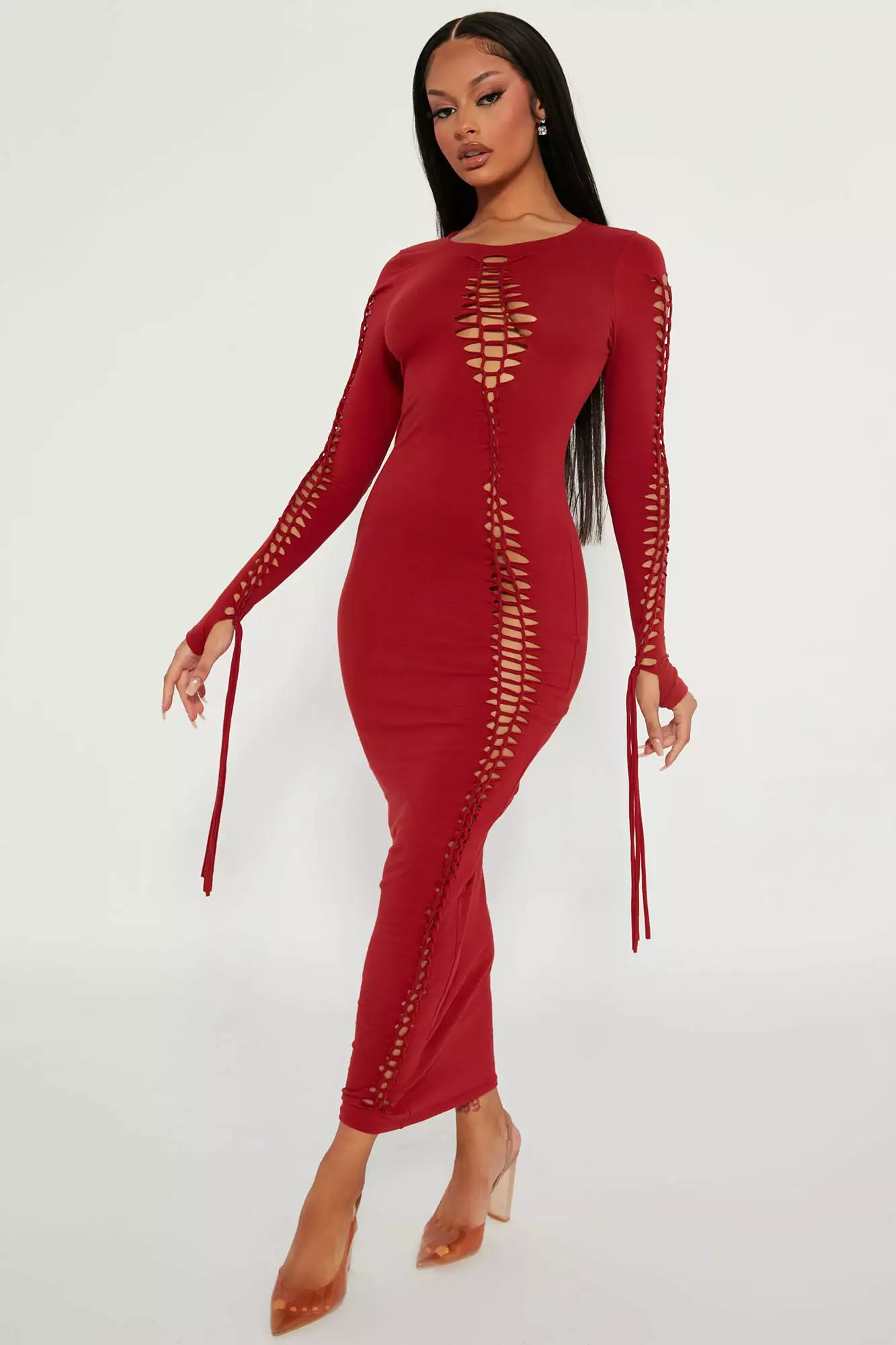 Fashion Nova Cut It Close Maxi Dress - Rust 3 Fashion Nova Cut It Close Maxi Dress - Rust