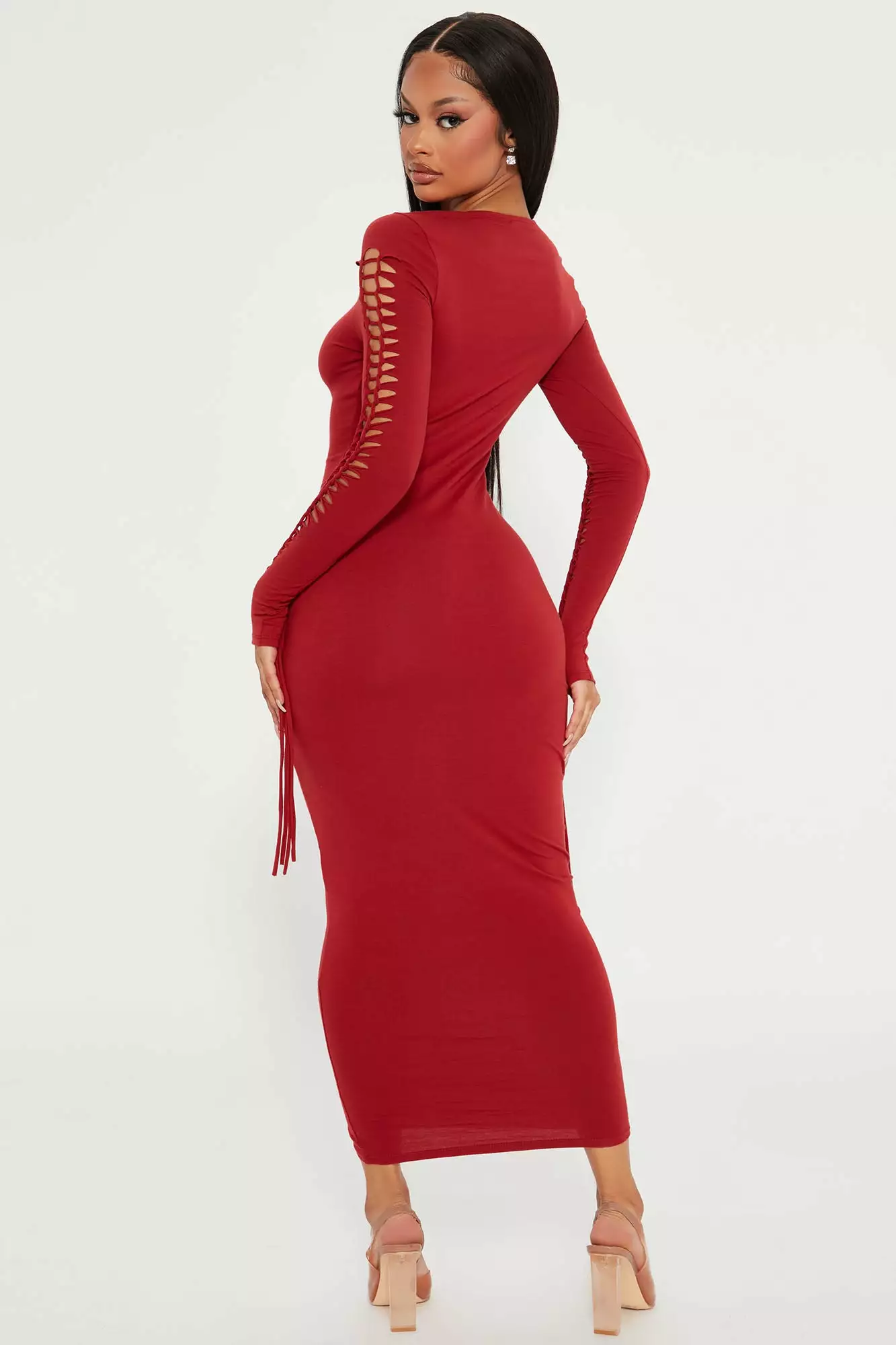 Fashion Nova Cut It Close Maxi Dress - Rust 5 Fashion Nova Cut It Close Maxi Dress - Rust - Image 3