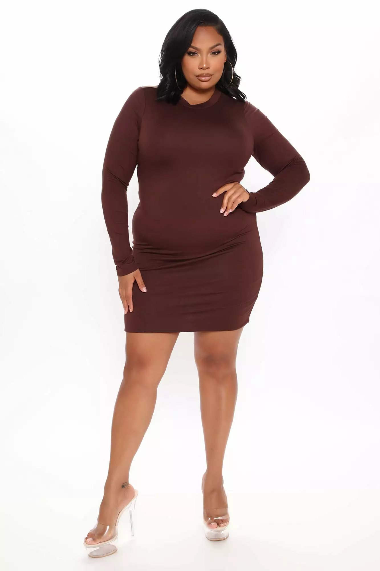 Fashion Nova Strolling Around Town Mini Dress - Brown - Image 7