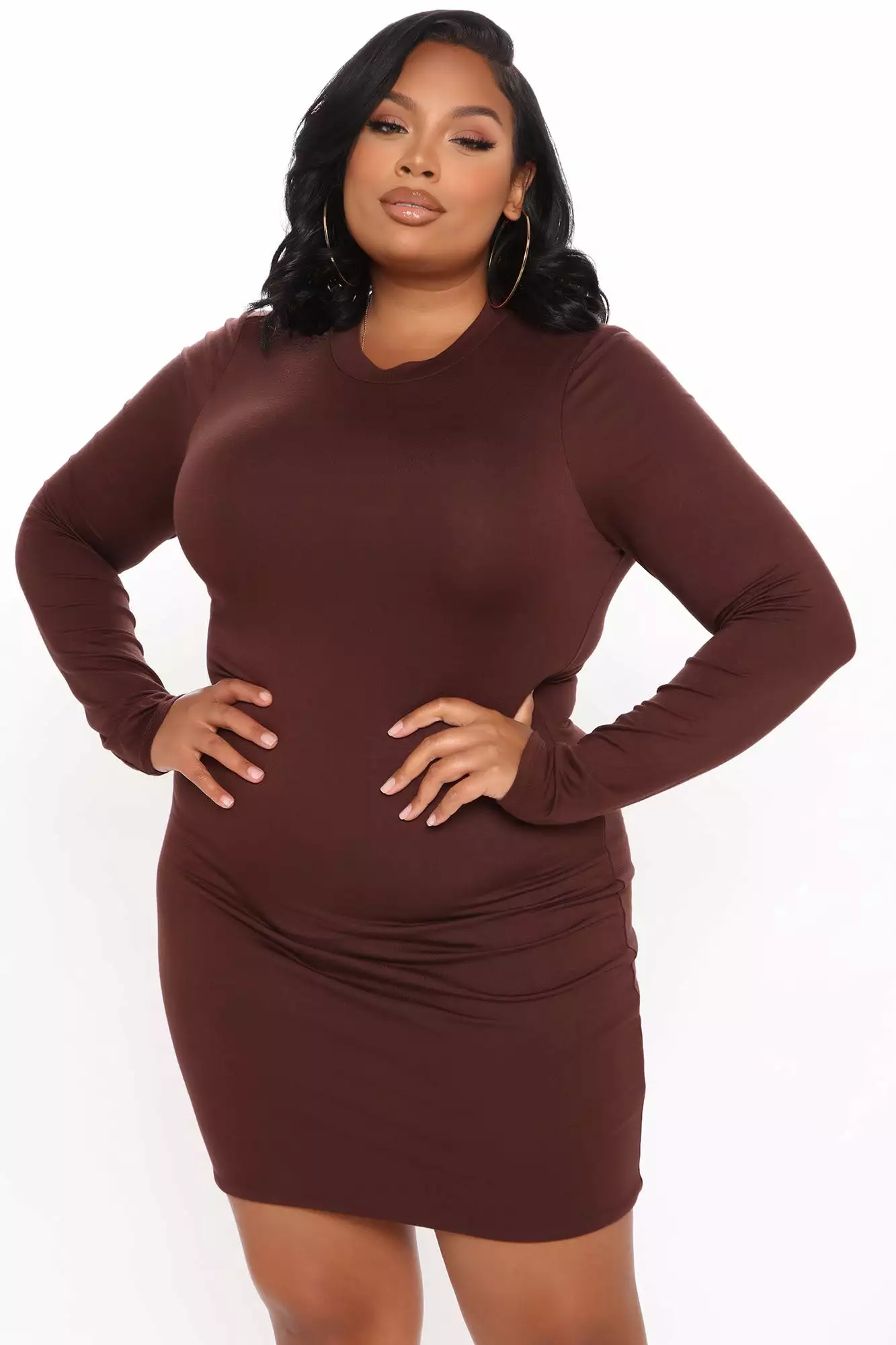 Fashion Nova Strolling Around Town Mini Dress - Brown - Image 8