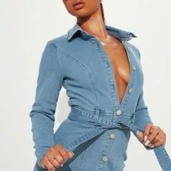 Fashion Nova Alyana Denim Maxi Dress - Medium Wash -Fashion Nova Dresses Shop 08 05 22Studio1 KJ JM 14 48 30 31 CAD1001 MediumWash 1964 JB